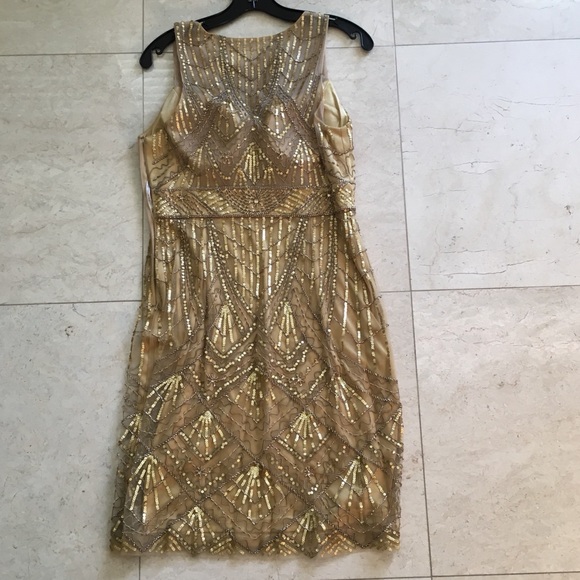 Brand new gold beaded cocktail dress - Picture 3 of 4